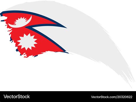 Nepal flag Royalty Free Vector Image - VectorStock