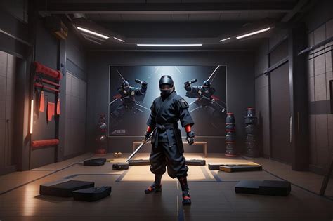 Premium AI Image | Stealthy Ninja Training