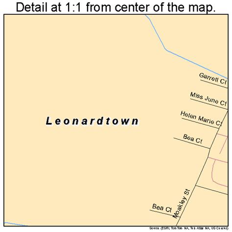 Leonardtown Maryland Street Map 2446475