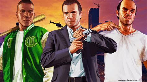 GTA 5 - Franklin,Michael,Trevor by rags90 on DeviantArt