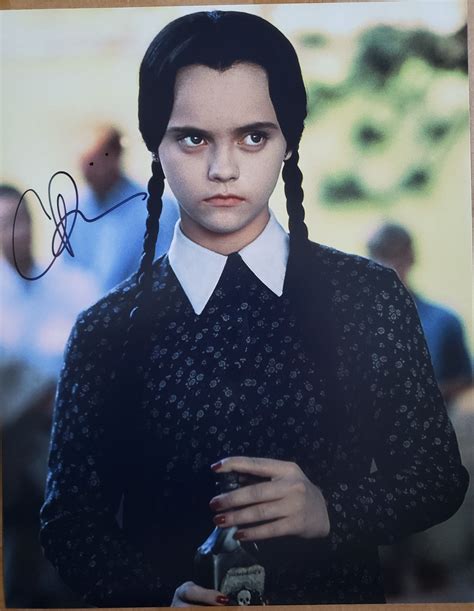 Christina Ricci Wednesday Addams signed 11x14 oversized photo - Fanboy ...