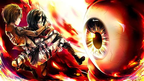 Shingeki no kyojin mikasa ackerman eren jaeger, Eren Yeager HD ...