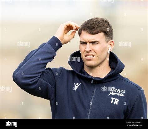 Tom Roebuck of sale Sharks en avance sur le Gallagher Premiership Match ...