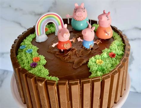 Peppa Pig Birthday Cake | Kit Kat Cake - This Delicious House