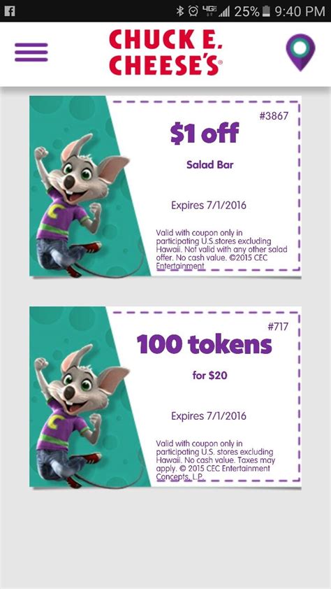 Chuck e cheese coupons | Chuck e cheese, Summer plans, Chucks