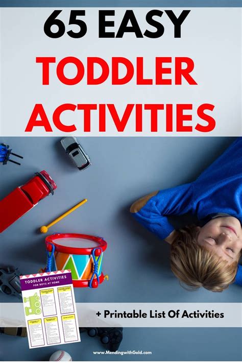 65 Toddler Activities For Boys At Home (+ Free Printable) | Toddler ...