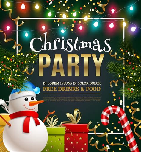 Free Vector | Christmas party festive template