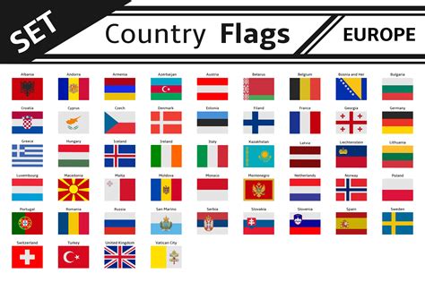 set countries flags europe | Flags europe, Flags of european countries ...