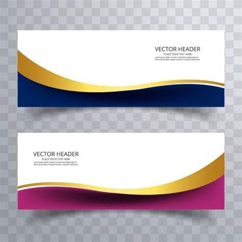 Abstract Web Banner Design Or Header Templates With Wave Template ...