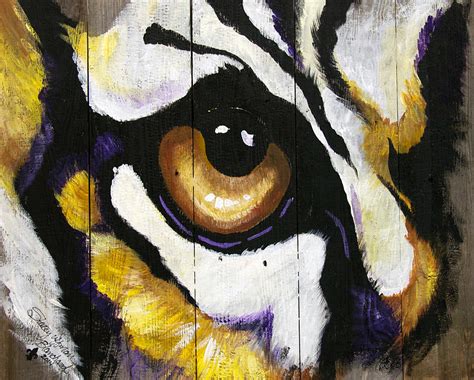 LSU Tiger Eye Painting by Stacey Blanchard | Fine Art America