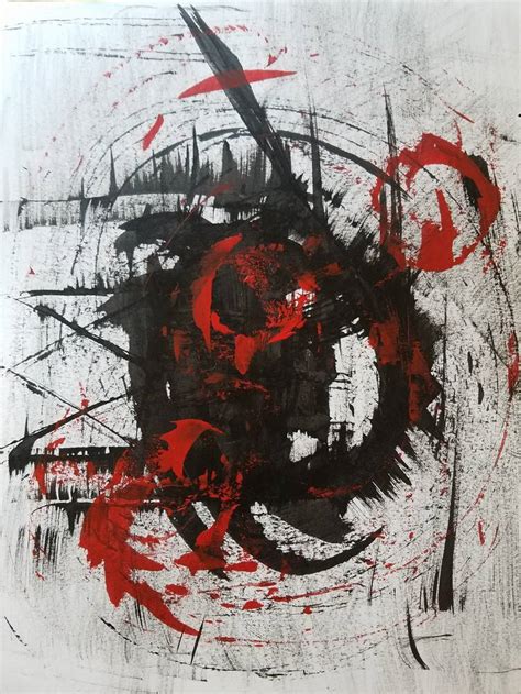 Black and Red Abstract #01 Painting by Juanita Dean | Saatchi Art