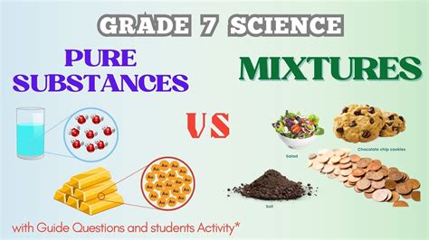 PURE SUBSTANCES and MIXTURE || GRADE 7 SCIENCE _ CHEMISTRY - YouTube