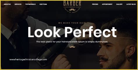 Free Barber Shop Website Template Of 62 Best Responsive Website ...