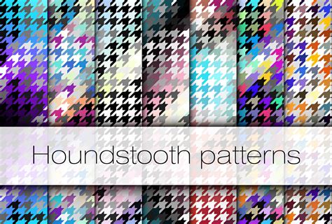 10 houndstooth patterns | Vector Graphics ~ Creative Market