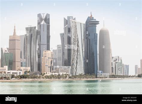 Corniche and Skyline, Doha, Qatar Stock Photo - Alamy