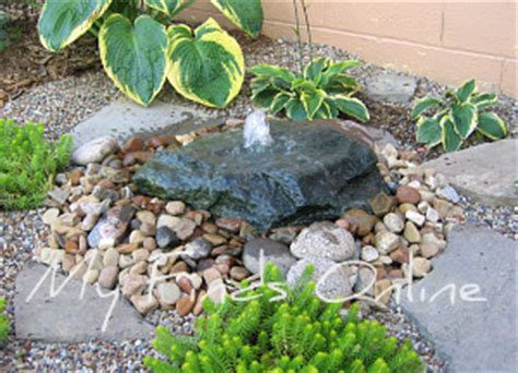 My DIY Natural Stone Garden Fountain - myfindsonline.com