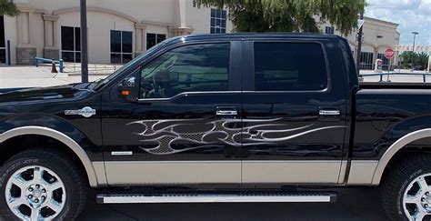 Metal Flames Truck Vinyl Decal Graphics | Xtreme Digital GraphiX