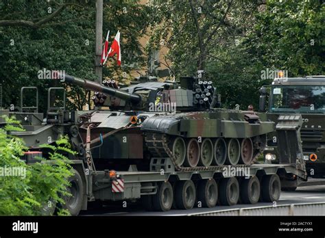 Polish tank PT-91 Twardy after parade on the occasion of the Polish ...