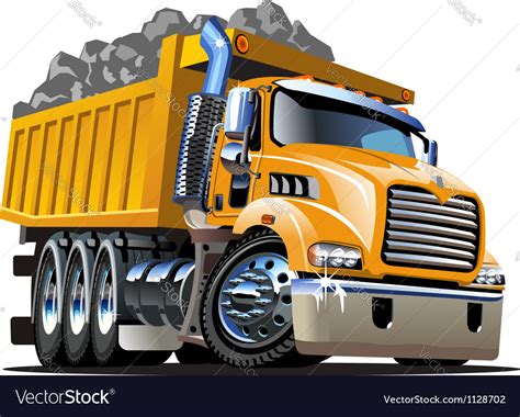 Cartoon dump truck Royalty Free Vector Image - VectorStock