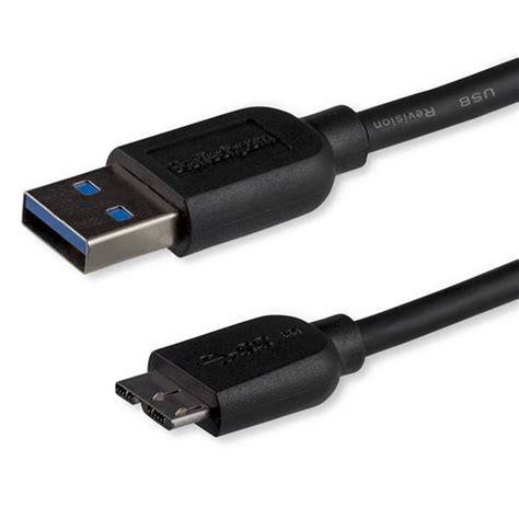 StarTech.com Slim Micro USB 3.0 Cable - M/M - 3m (10ft) - Walmart.com ...