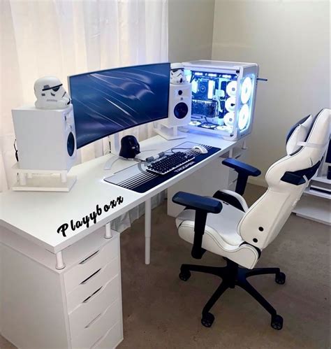 One of the cleanest White gaming setups out there ⚔️ The white PC looks ...