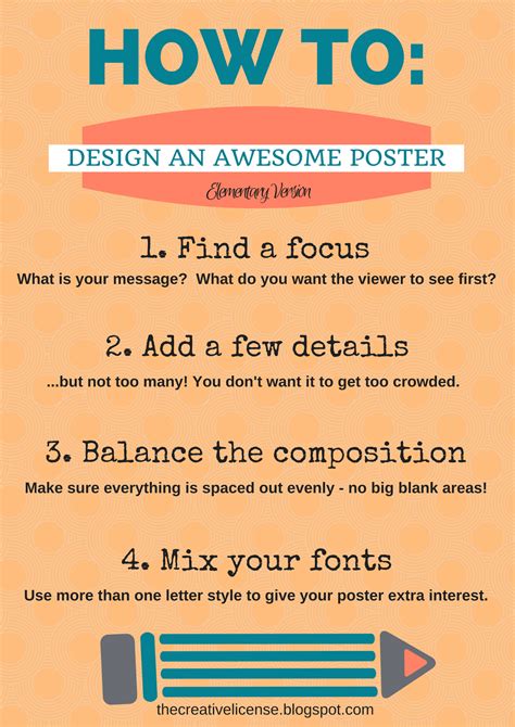 The Creative License: How to Design an Awesome Poster! (Elementary version)