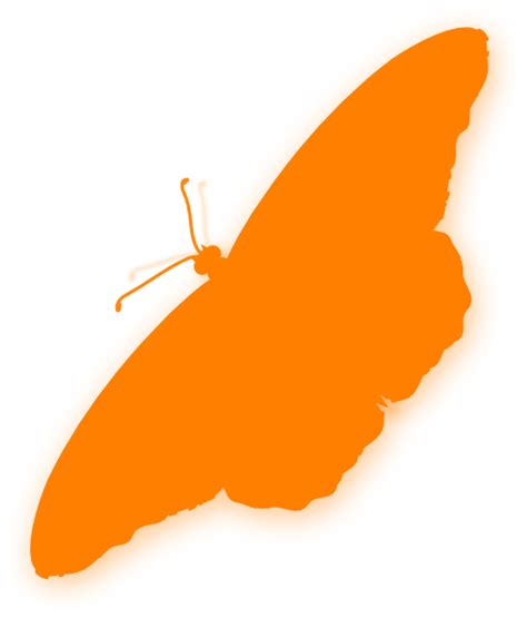 Orange Butterfly Silhouette Clip Art at Clker.com - vector clip art ...