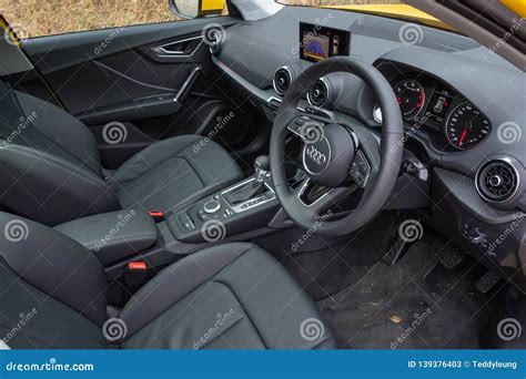 Audi Q2 2018 Interior editorial stock photo. Image of hybrid - 139376403