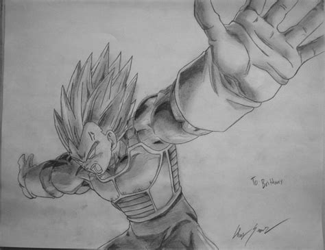 Vegeta 's Final Flash: Pencil Drawing by Vyscerate on DeviantArt