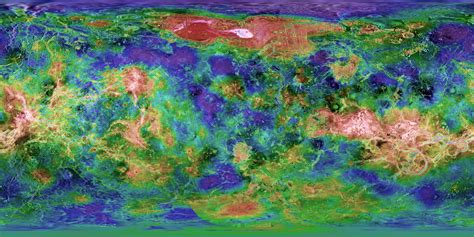 Topographical Cylindrical Map of Venus