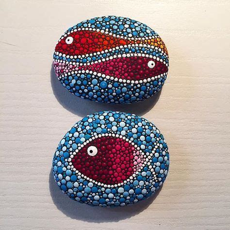 Different fishes | Mandala painted rocks, Rock painting patterns ...