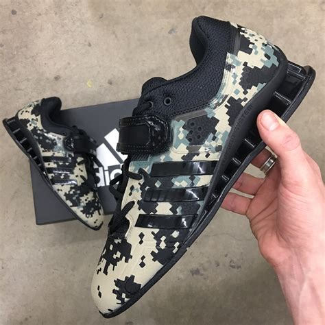 Custom Painted Adidas Adipower Lifters- Digital Camo – B Street Shoes