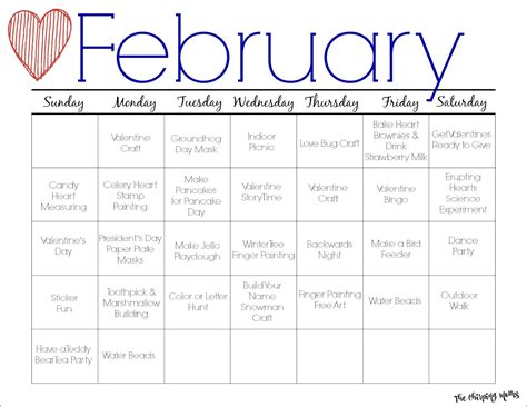 Printable Calendar For Kids Activities