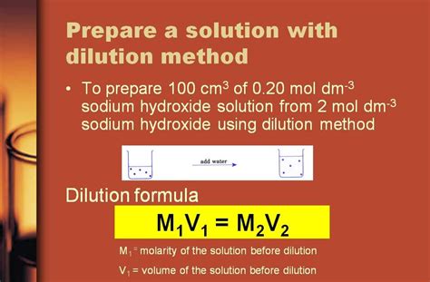 chem2U: Dilution method formula