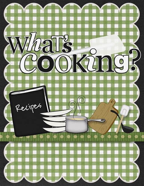 Cook Book Scrapbook Cover. Pin if you like it! :) #books #cookbookcover ...