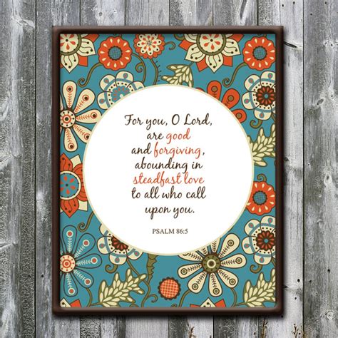 Psalm 86:5 Forgiving and Good Steadfast Love Psalms - Etsy