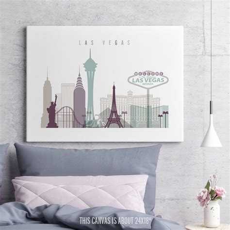 Las Vegas print canvas Las Vegas skyline canvas art Las | Etsy