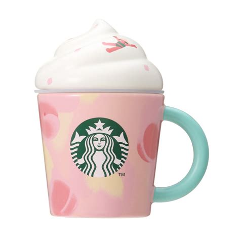 Mug with Lid Peach Full Paradise Starbucks Summer 2023 - Meccha Japan