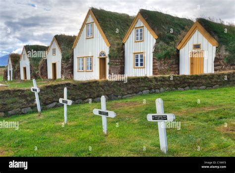 Glaumbaer Museum, Icelandic turf houses, open air museum, turf-roofed ...