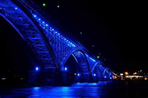 Daniel Novak Photo | Buffalo Cityscapes | Peace Bridge Blues at Night