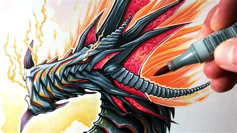 Let's Draw a FIRE DRAGON - FANTASY ART FRIDAY - YouTube