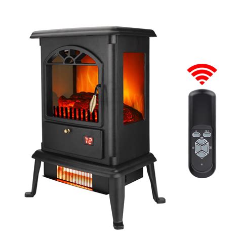 enyopro Electric Fireplace Heater, 1500W Freestanding Fireplace ...