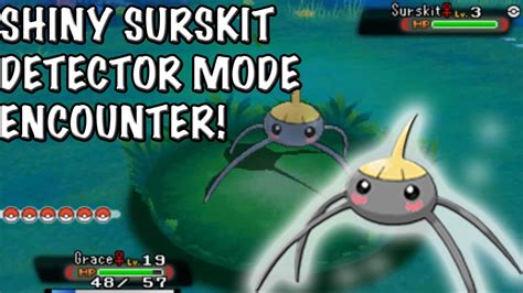 SHINY SURSKIT ENCOUNTER WITH DETECTOR MODE Pokemon Alpha Sapphire - YouTube