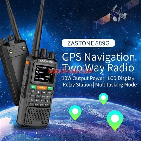 Zastone 889G GPS Navigation Two-way Radio 10W Big LCD Relay Station ...