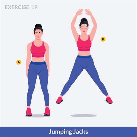 Jumping Jacks exercise, Woman workout fitness, aerobic and exercises ...