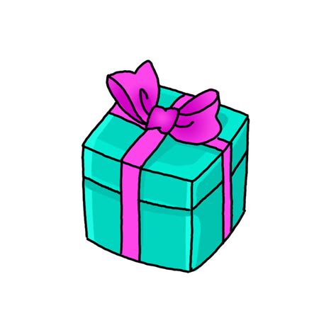 How to Draw a Gift - Step by Step Easy Drawing Guides - Drawing Howtos