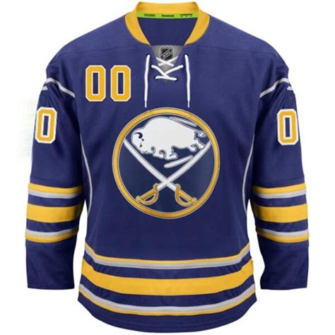 Mens Buffalo Sabres Navy Blue Reebok EDGE Authentic Custom Home Jersey ...