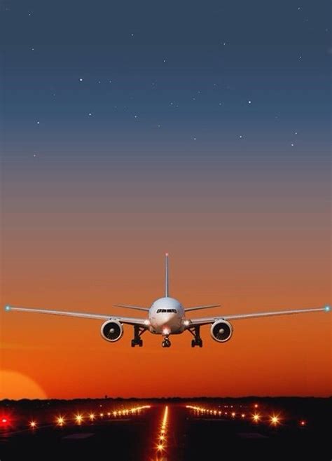 Sunset landing | Klm airlines, Airplane wallpaper, Airlines