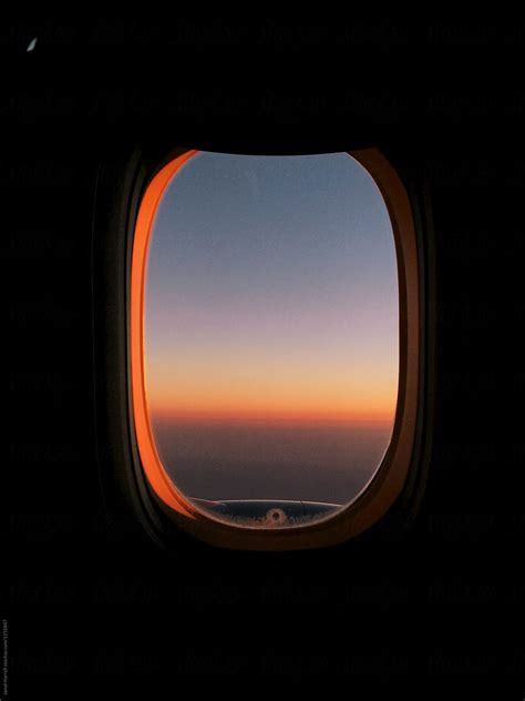 "Airplane Window Seat View Of Sunset Overlooking Doha, Qatar." by ...