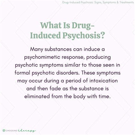 Drug-Induced Psychosis: Symptoms, Causes, & Treatments